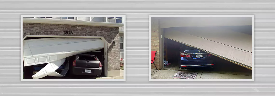 Repair Commercial Garage Door Got Hit By A Car in Vernon Hills, Illinois